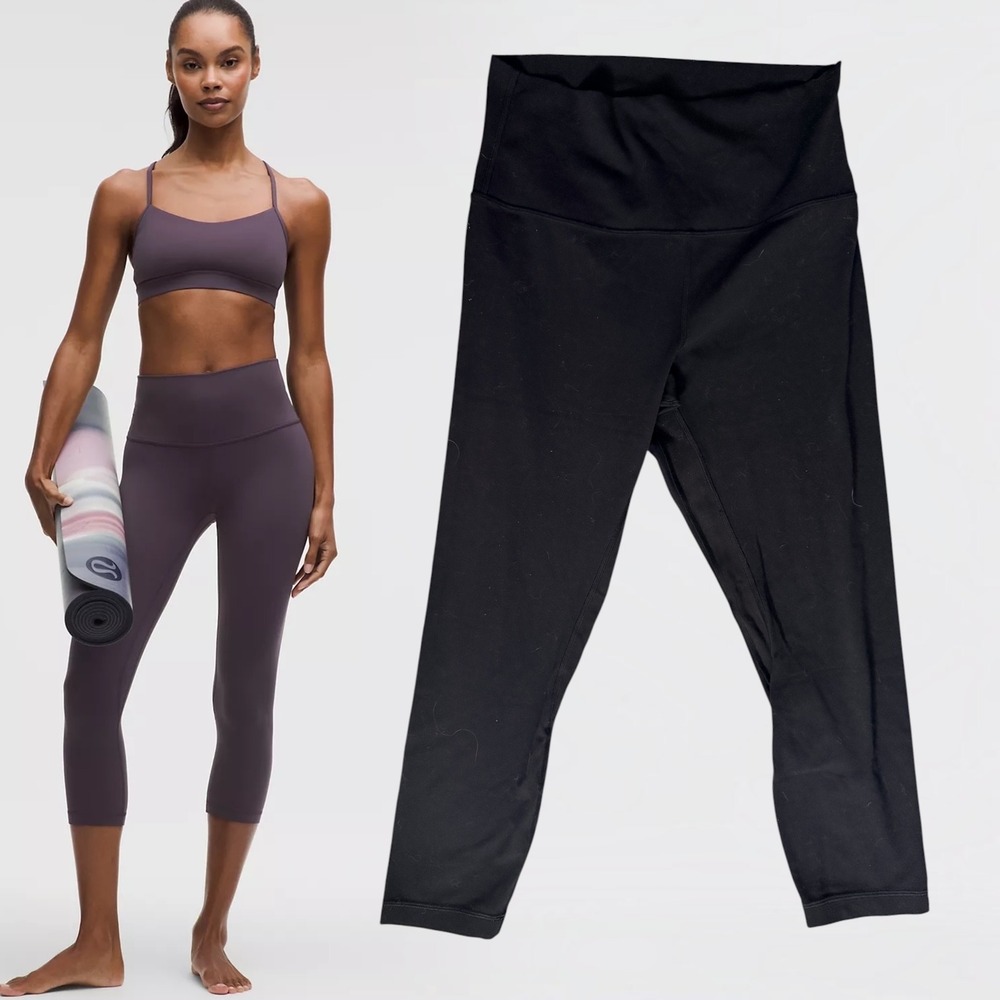 Lululemon Align Crop Leggings High Rise 21 Black Size 8